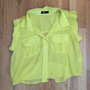 Button down crop top